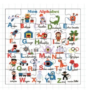 Carte puzzle mon alphabet