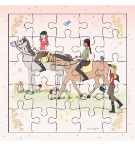 Carte puzzle équitation