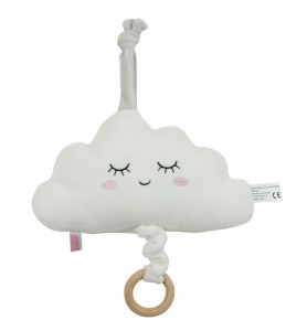 Nuage blanc coussin musical